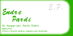 endre pardi business card